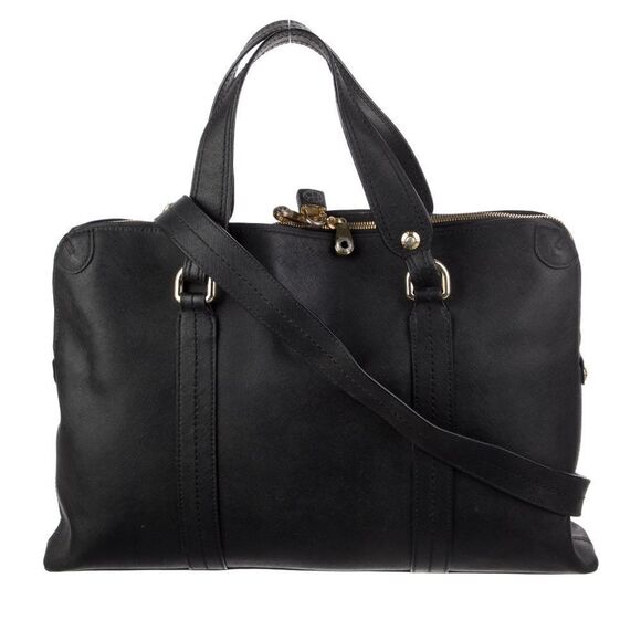 Henri Bendel West 57th Leather Laptop Briefcase - Picture 3 of 16